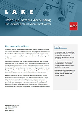 Infor SunSystems Accounting